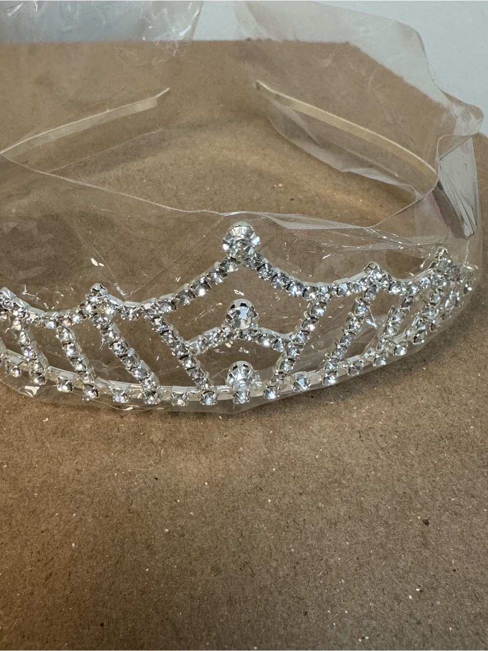 Silver Rhinestone Tiara Crown